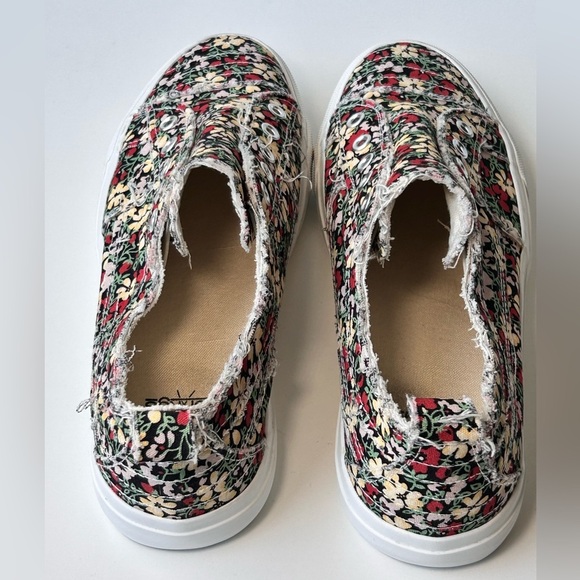 Corky’s Floral Slip on Sneakers Womens Size 9 Babalu Cotton EUC Like New! - Picture 9 of 11